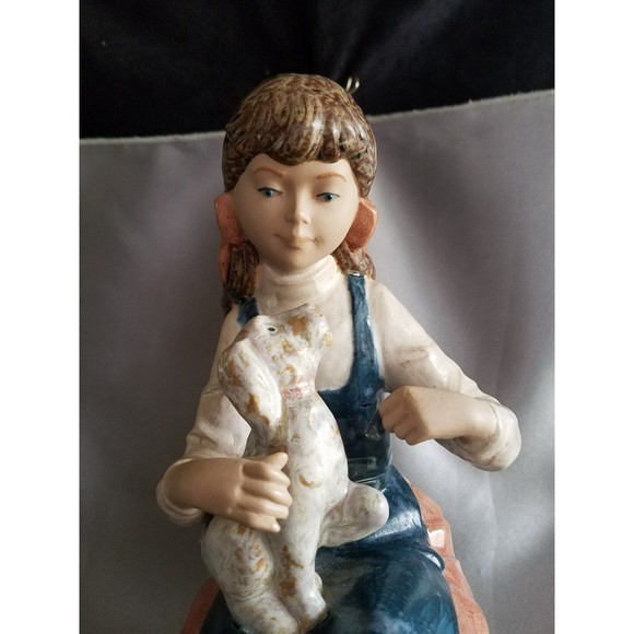 NADAL FIGURINE - GIRL WITH DOG L-10-X HAND MADE IN SPAIN 11' tall signed vtg - Picture 5 of 7